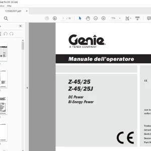 Genie lift Z-45/25 Z-45/25J DC Power Bi-Energy Power Manuale dell’operatore 1258826