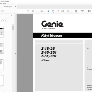 Genie lift Z-45/25 Z-45/25J Z-45/30J IC Power Käyttöopas