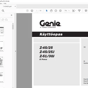Genie lift Z-45/25 Z-45/25J Z-51/230J IC Power Käyttöopas