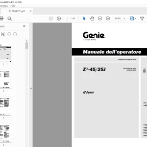 Genie lift Z-45/25J IC Power Manuale dell’operatore 131164 PDF