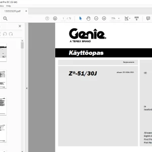 Genie lift Z-51/30J Käyttöopas 1305352 - PDF DOWNLOAD