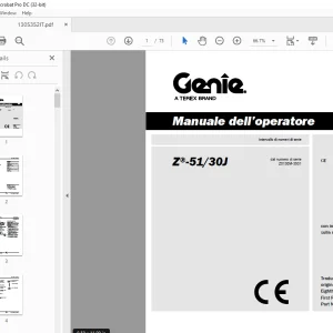 Genie lift Z-51/30J Manuale dell’operatore 13053521 - PDF DOWNLOAD (Italian)