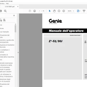 Genie lift Z-51/30J Manuale dell’operatore 1316198 - PDF DOWNLOAD (Italian)