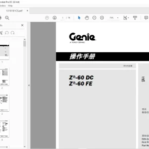 Genie lift Z-60 DC Z-60 FE 操作手册 1318181 - PDF DOWNLOAD