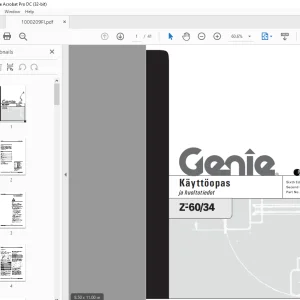 Genie lift Z-60/34 Käyttöopas 1000209 - PDF DOWNLOAD