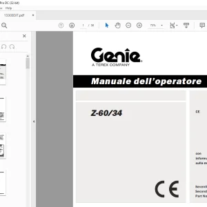 Genie lift Z-60/34 Manuale dell’operatore 133083 - PDF DOWNLOAD (Italian)