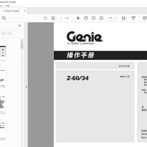 Genie lift Z-60/34  操作手册 133541  - PDF DOWNLOAD