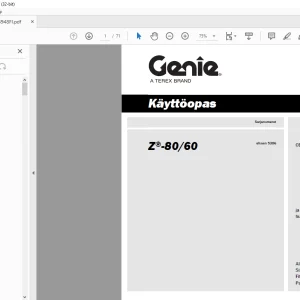 Genie lift Z-80/60 Käyttöopas 1258948  - PDF DOWNLOAD