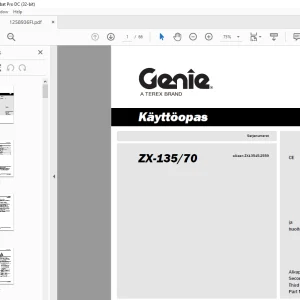 Genie lift ZX-135/70 Käyttöopas 1258936 - PDF DOWNLOAD  (Finnish)