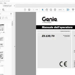 Genie lift ZX-135/70 Manuale dell’operatore 1258936  - PDF DOWNLOAD (Italian)