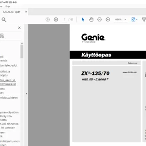 Genie lift ZX®-13570 with Jib Extend Käyttöopas 1272823