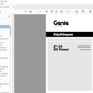 Genie lift Z®-33 DC Power Käyttöopas 1257143 - PDF DOWNLOAD
