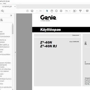 Genie lift Z®-40N Z®-40N RJ Käyttöopas 1315874 - PDF DOWNLOAD