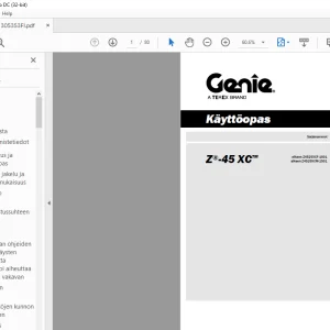 Genie lift Z®-45 XC Käyttöopas 1305353 - PDF DOWNLOAD (Finnish)