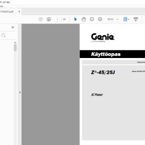 Genie lift Z®-45/25J IC Power Käyttöopas 1311642 - PDF DOWNLOAD