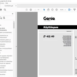 Genie lift Z®-62/40 Käyttöopas 1257653 - PDF DOWNLOAD