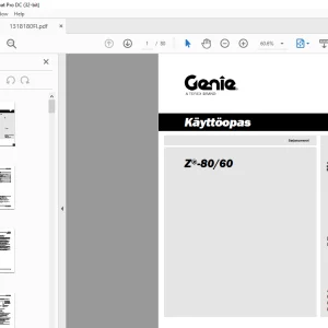 Genie lift Z®-80/60 Käyttöopas 1318180 - PDF DOWNLOAD