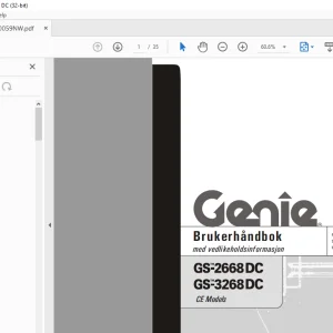 Genielift GS-2668DC GS-3268DC Brukerhandbok - PDF DOWNLOAD