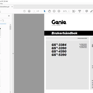 Genielift GS™-3384 GS™-3390 GS™-4390 GS™-5390 Brukerhåndbok