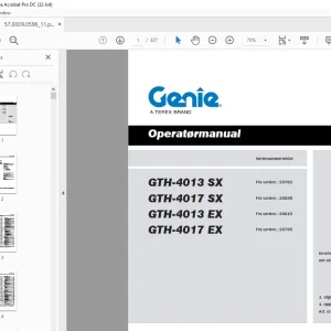 Genielift GTH-4013 SX GTH-4017 SX GTH-4013 EX GTH-4017 EX Operatørmanual - PDF DOWNLOAD