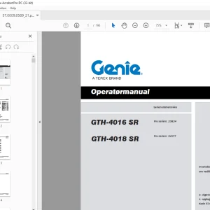 Genielift GTH-4016 SR GTH-4018 SR Operatørmanual - PDF DOWNLOAD