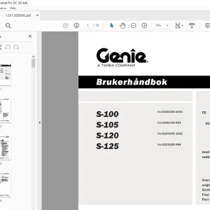 Genielift S-100 S-105 S-120 S-125 Brukerhåndbok - PDF DOWNLOAD