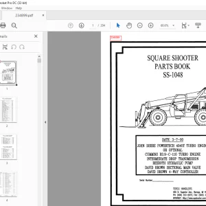 Genielift SS-1048 SQUARE SHOOTER PARTS BOOK Manual 234899 PDF