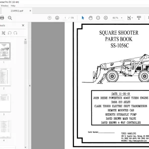 Genielift SS-1056C SQUARE SHOOTER PARTS BOOK Manual