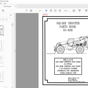 Genielift SS-836 SQUARE SHOOTER PARTS BOOK Manual 235742