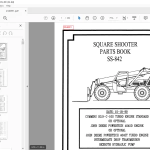 Genielift SS-842 SQUARE SHOOTER PARTS BOOK Manual 234891