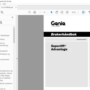 Genielift Superlift® Advantage Brukerhåndbok - PDF DOWNLOAD