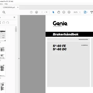 Genielift S®-60 FE S®-60 DC Brukerhåndbok 1299606 - PDF DOWNLOAD