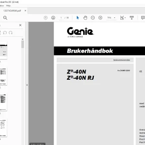 Genielift Z-40N Z-40N RJ Brukerhåndbok 1307434 - PDF DOWNLOAD
