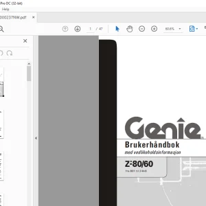 Genielift Z-80/60 Brukerhandbok - PDF DOWNLOAD