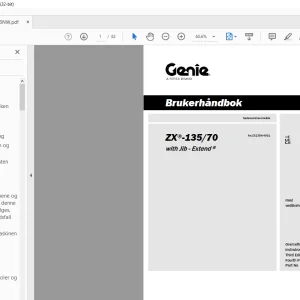 Genielift ZX®-13570 with Jib - Extend ® Brukerhåndbok PDF