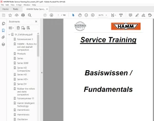 HAMM Roller Fundamentals Service Training Manual 2011 - PDF DOWNLOAD