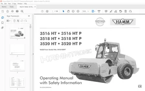 Hamm 3516 HT 3516 HT P 3518 HT 3518 HT P 3520 HT 3520 HT P Operating Manual PDF