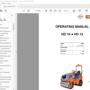 Hamm HD 10 HD 12 Roller Operating Manual - PDF DOWNLOAD