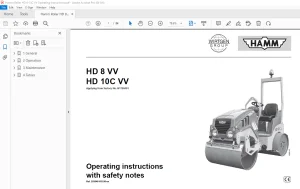 Hamm HD 8 VV HD 10C VV Roller Operating instructions Manual PDF