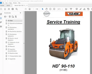 Hamm HD+ 90-110 (H185) Roller Service Training Manual - PDF DOWNLOAD