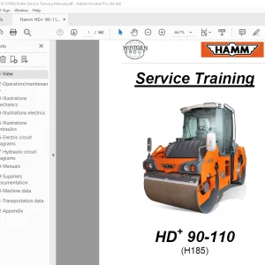 Hamm HD+ 90-110 (H185) Roller Service Training Manual - PDF DOWNLOAD
