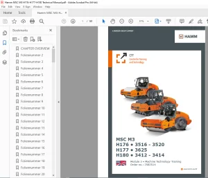 Hamm MSC M3 H176 • 3516 - 3520 H177 • 3625 H180 • 3412 - 3414 Technical Manual PDF