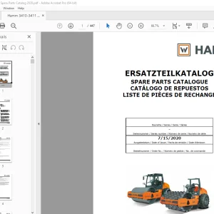 Hamm Roller 3410-3411 (H179) Parts Catalogue Manual 2020 - PDF DOWNLOAD