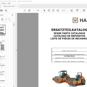 Hamm Roller 3410-3411 (H179) Parts Catalogue Manual 2021 - PDF DOWNLOAD