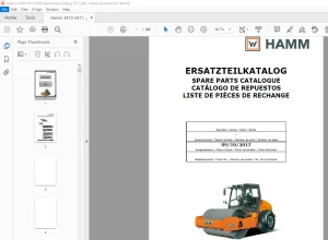 Hamm Roller 3410-3411 (H269) Parts Catalogue Manual - PDF DOWNLOAD