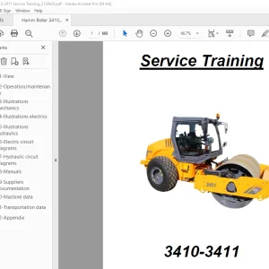 Hamm Roller 3410-3411 Service Training Manual - PDF DOWNLOAD