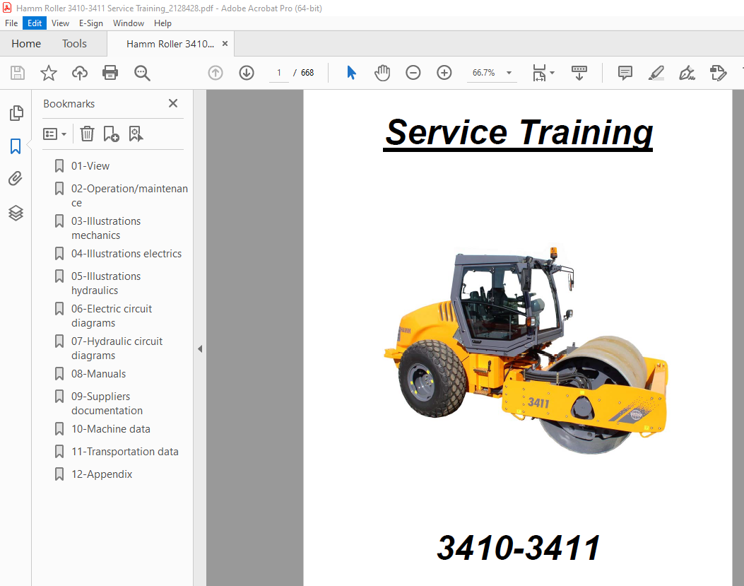 Hamm Roller 3410-3411 Service Training Manual - PDF DOWNLOAD ...