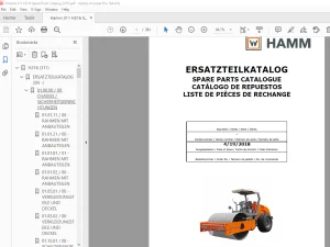 Hamm Roller H216 (311) Parts Catalogue Manual - PDF DOWNLOAD