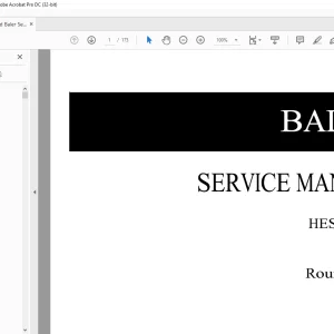 Hesston EU Hay Equipment 730 ROUND BALER SERVICE MANUAL - PDF DOWNLOAD