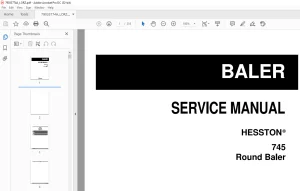 Hesston EU Hay Equipment 745 ROUND BALER SERVICE MANUAL